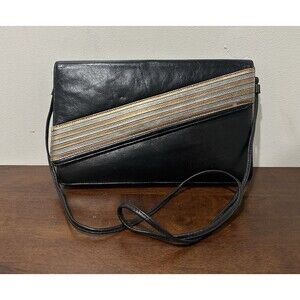 Robert Bestien Originale vintage black envelope style clutch/crossbody bag